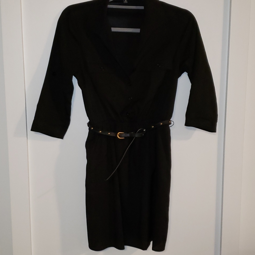 Black Button-down Dress